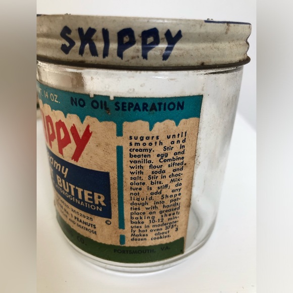 Vintage 1950’s Set of Three Skippy Peanut Butter Ball Jars - Picture 4 of 14